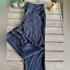 Blue Dressy Pants. Size 12. Gold buttons on bottom of pants.